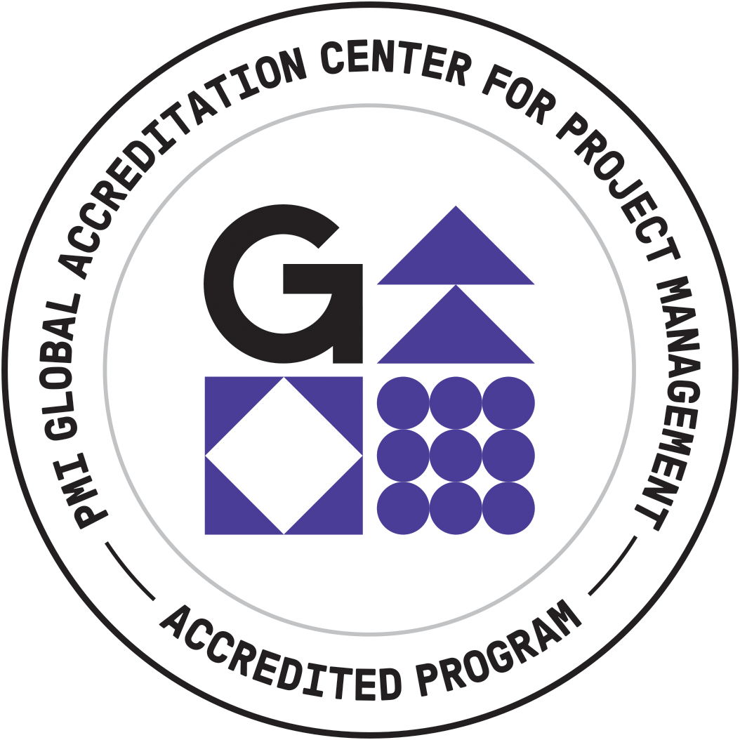 Accreditation Logo for the Masters of Project Management.