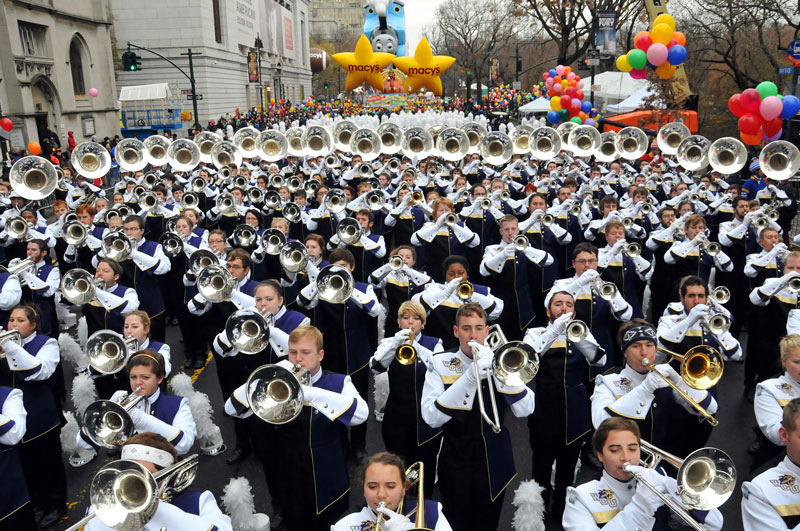 Pride of the Mountains marching in the 2014 Macy's Thanksgiving Day Parade