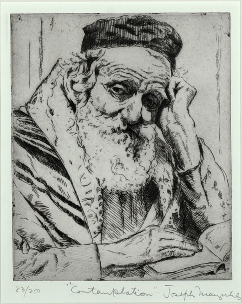 Josph Marguiles, Contemplation, Etching