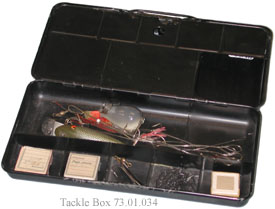 Tackle Box with fishing lures.